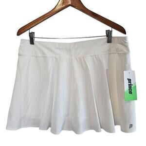 Prince Tennis Skort Womens XL White Golf Preppy Coquette Gym Pleated Academia